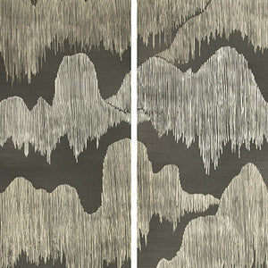 Cascadia Paper Noir by Groundworks Wallcovering