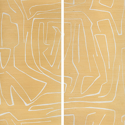 Graffito Ii Golden Rod by Groundworks Wallcovering