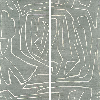 Graffito Ii Denim by Groundworks Wallcovering