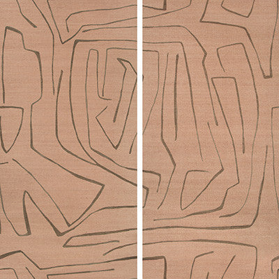 Graffito Ii Rosa by Groundworks Wallcovering