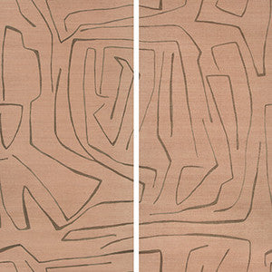 Graffito Ii Rosa by Groundworks Wallcovering