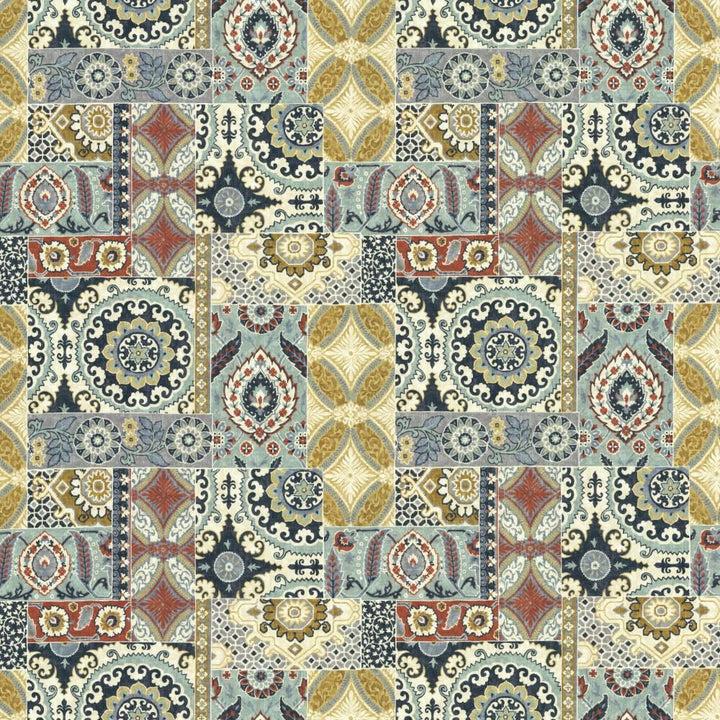 Gypsy Quilt Americana by Kasmir Fabric 5136 100% Cotton
 SPAIN </p><p>Repeat: Horizontal: 27 inches and Vertical: 26 4/8 inches 54 - Fabric Carolina -