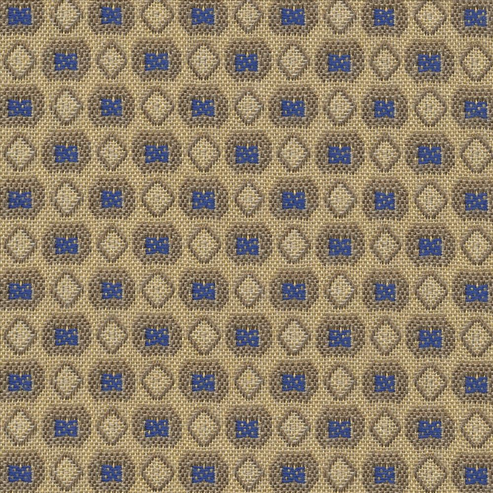 Haberdasher Io Cobalt by Kasmir Fabric 1413 100% Acrylic USA 12,000 Wyzenbeek Double Rubs Horizontal: 6/8 inches and Vertical: 7/8 inches 54 - Fabric Carolina -