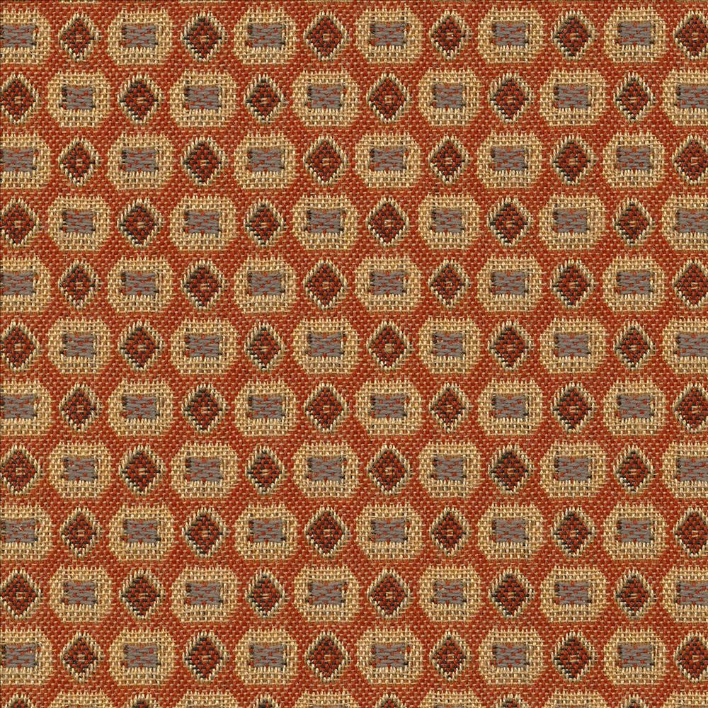 Haberdasher Io Henna by Kasmir Fabric 1413 100% Acrylic USA 12,000 Wyzenbeek Double Rubs Horizontal: 6/8 inches and Vertical: 7/8 inches 54 - Fabric Carolina -
