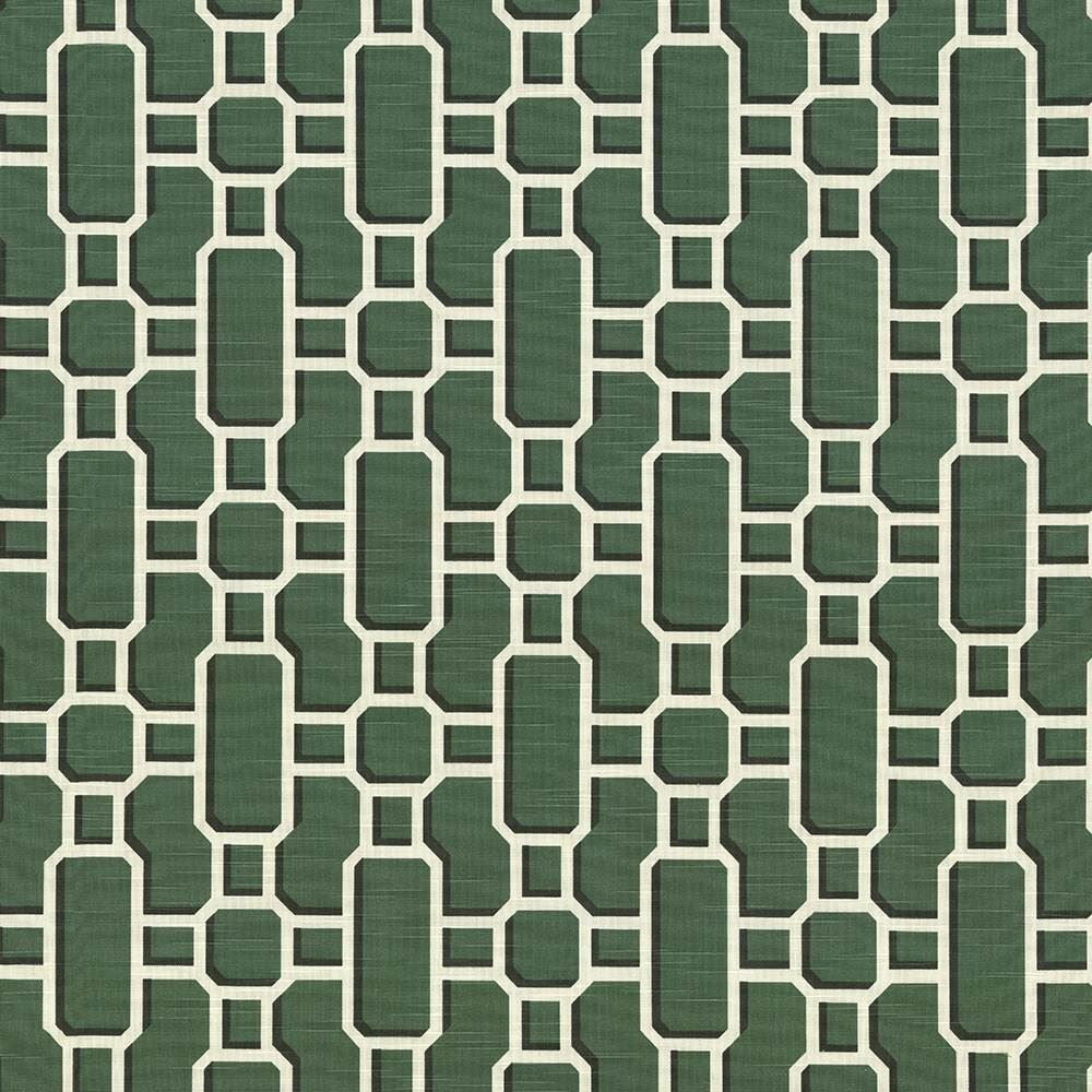 Hakkasan Fret Emerald by Kasmir Fabric 5074 100% Cotton
 USA 15,000 Wyzenbeek Double Rubs Horizontal: 9 inches and Vertical: 12 5/8 inches 54 - Fabric Carolina -