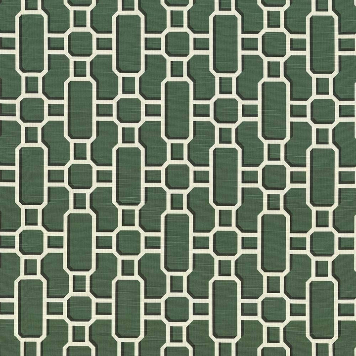 Hakkasan Fret Emerald by Kasmir Fabric 5074 100% Cotton USA 15,000 Wyzenbeek Double Rubs H: 9 inches, V:12 5/8 inches 54 - Fabric Carolina - Kasmir