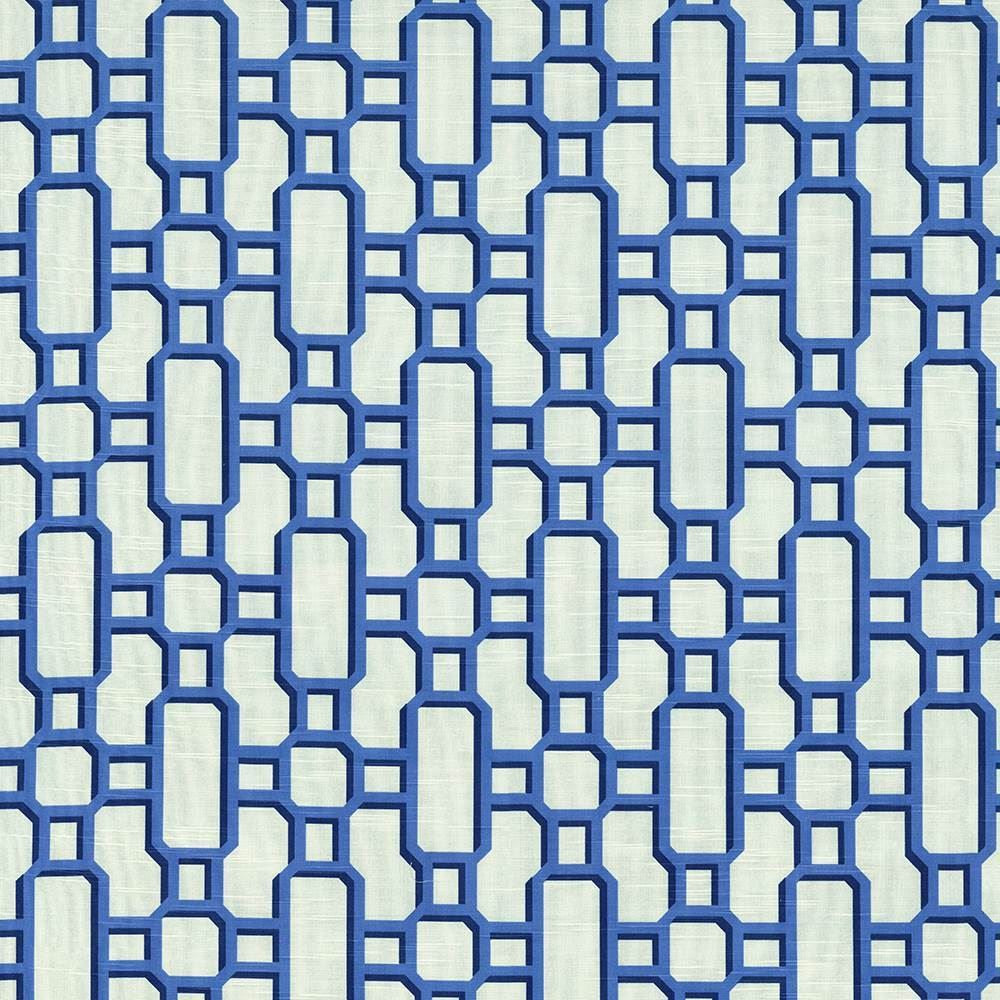 Hakkasan Fret Hyacinth by Kasmir Fabric 5065 100% Cotton
 USA </p><p>Repeat: Horizontal: 9 inches and Vertical: 12 5/8 inches 54 - Fabric Carolina -