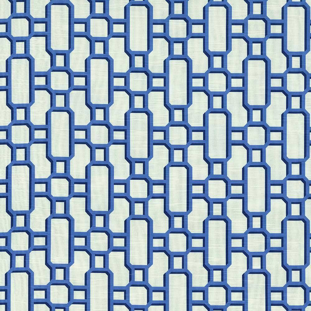 Hakkasan Fret Hyacinth by Kasmir Fabric 5065 100% Cotton USA 15,000 Wyzenbeek Double Rubs H: 9 inches, V:12 5/8 inches 54 - Fabric Carolina - Kasmir