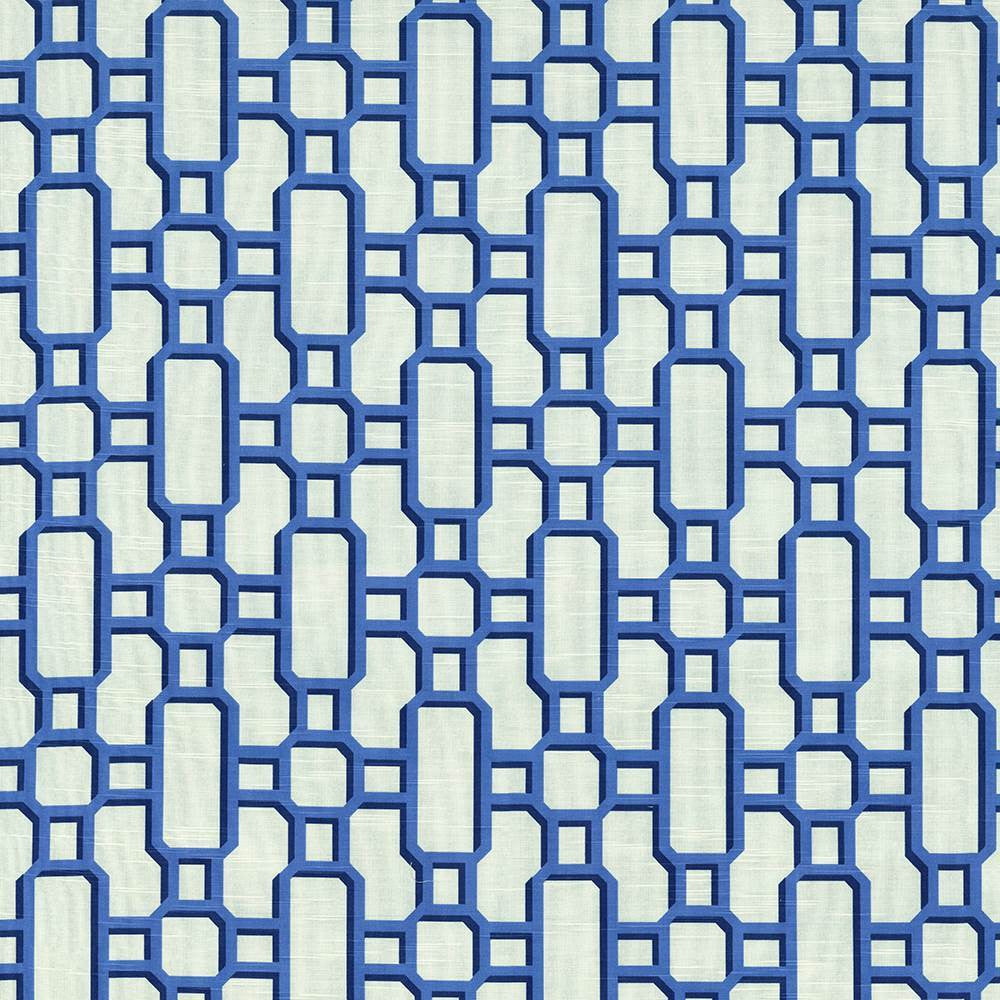 Hakkasan Fret Hyacinth by Kasmir Fabric 5072 100% Cotton
 USA </p><p>Repeat: Horizontal: 9 inches and Vertical: 12 5/8 inches 54 - Fabric Carolina -
