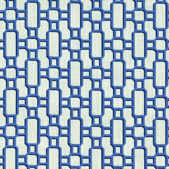 Hakkasan Fret Hyacinth by Kasmir Fabric 5065 100% Cotton
 USA </p><p>Repeat: Horizontal: 9 inches and Vertical: 12 5/8 inches 54 - Fabric Carolina -