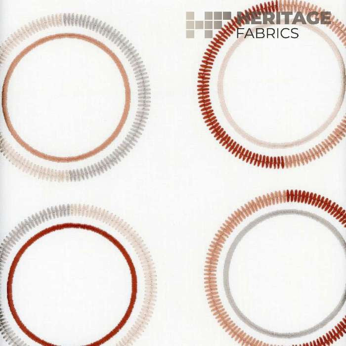 Halo Spice by Heritage Fabric - Base-52% Poly 48% Cotton Emb-100% Poly India 12,000 Horizontal: 10.75" and Vertical: 9.25" 54" - Fabric Carolina -