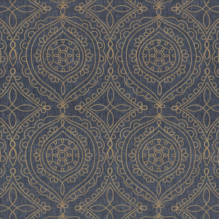 Halyard Indigo by Kasmir Fabric 5156 100% Polyester
 INDIA </p><p>Repeat: Horizontal: 13 inches and Vertical: 15 5/8 inches 54 - Fabric Carolina -