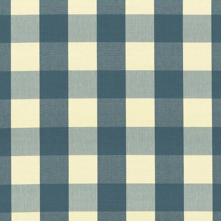Hampton Check Teal by Kasmir Fabric 5089 100% Cotton INDIA 6,000 Wyzenbeek Double Rubs H: 8 inches, V:8 inches 54 - Fabric Carolina - Kasmir