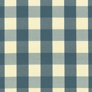 Hampton Check Teal by Kasmir Fabric