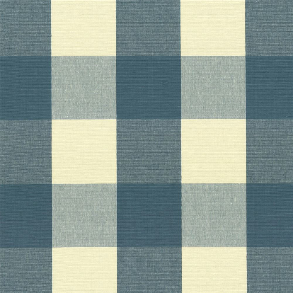 Hampton Check Teal by Kasmir Fabric 5089 100% Cotton INDIA 6,000 Wyzenbeek Double Rubs Horizontal: 8 inches and Vertical: 8 inches 54 - Fabric Carolina -