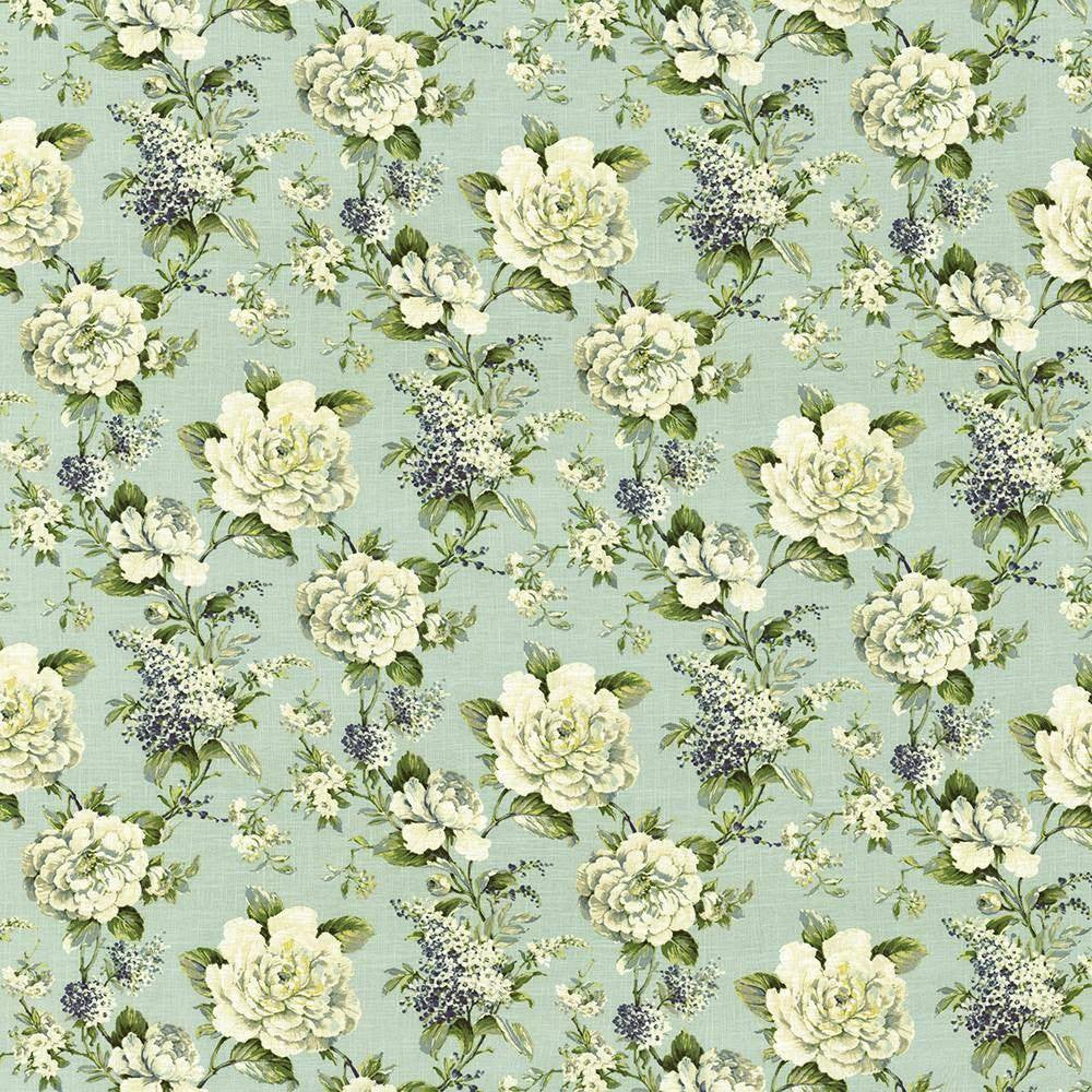 Hampton Hall Winter Rose by Kasmir Fabric 5107 55% Linen 45% Viscose SOUTH KOREA H: 27 inches, V:26 4/8 inches 54 - 55 - Fabric Carolina - Kasmir
