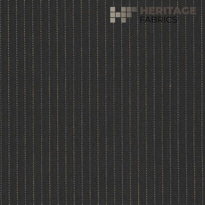 Harris Black by Heritage Fabric - 100% Cotton India 9,000 Horizontal: 0.375" and Vertical: N/A 54" - Fabric Carolina -