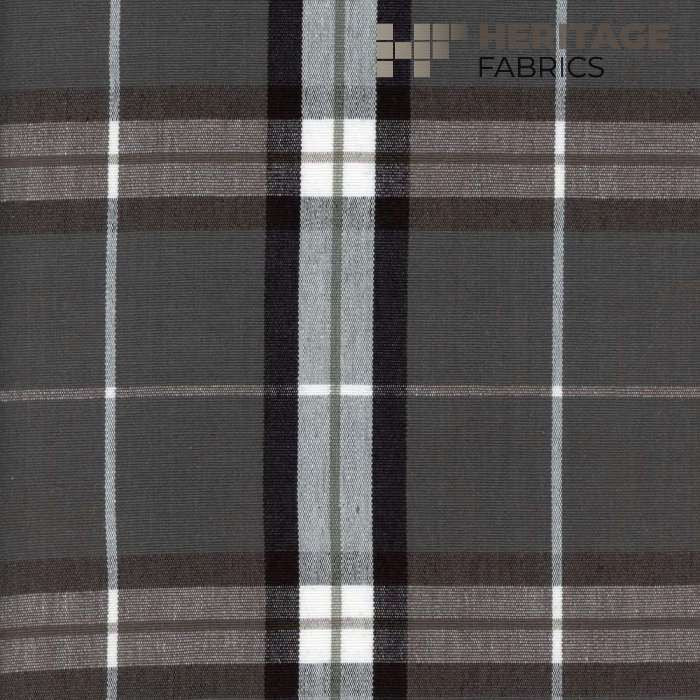 Harrison Charcoal by Heritage Fabric - 100% Cotton India Horizontal: N/A and Vertical: N/A 54" - Fabric Carolina -