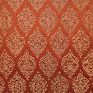 Hatley Rust 5527311000 by Carole Fabric Exclusive Radiant Poppy 69% Polyester 31% Cotton India H: 18 3/4"V, 9 1/2"H  55" Minimum (See sample for specifics) - Fabric Carolina - Carole Exclusive
