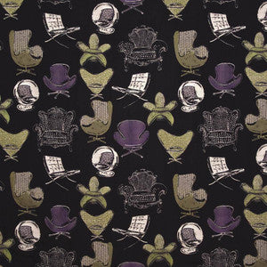 Have A Seat Black by Kasmir Fabric