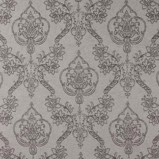 Hawkins Dawn 2921611002 by Carole Fabric Exclusive Sterling Noir 46% Polyester 27% Cotton 27% Rayon Usa H: 15"V, 14 1/4"H  54" Minimum (See sample for specifics) - Fabric Carolina - Carole Exclusive