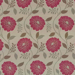 Hedgerow Floral Cranberry by Kasmir Fabric