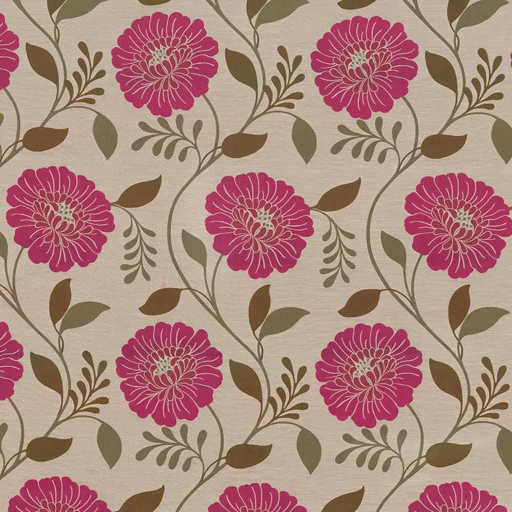 Hedgerow Floral Fuchsia  by Kasmir Fabric See sample 100% Polyester
 CHINA Not Tested </p><p>Repeat: Horizontal: 14 7/8 inches and Vertical: 23 7/8 inches 59  - Fabric Carolina -