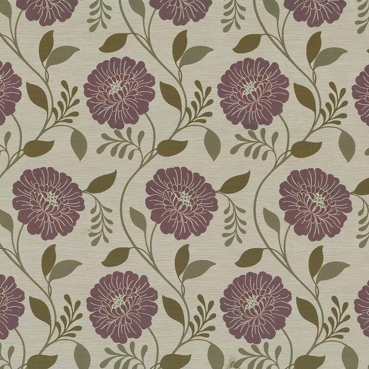 Hedgerow Floral Mulberry by Kasmir Fabric 1418 100% Polyester CHINA Not Tested H: 14 7/8 inches, V:23 7/8 inches 59 - 60 - Fabric Carolina - Kasmir