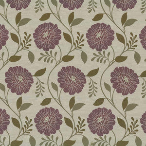 Hedgerow Floral Mulberry by Kasmir Fabric