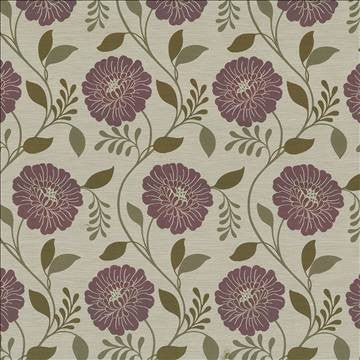 Hedgerow Floral Mulberry by Kasmir Fabric 1418 100% Polyester CHINA Not Tested H: 14 7/8 inches, V: 23 7/8 inches 59 - 60 - Fabric Carolina - Kasmir