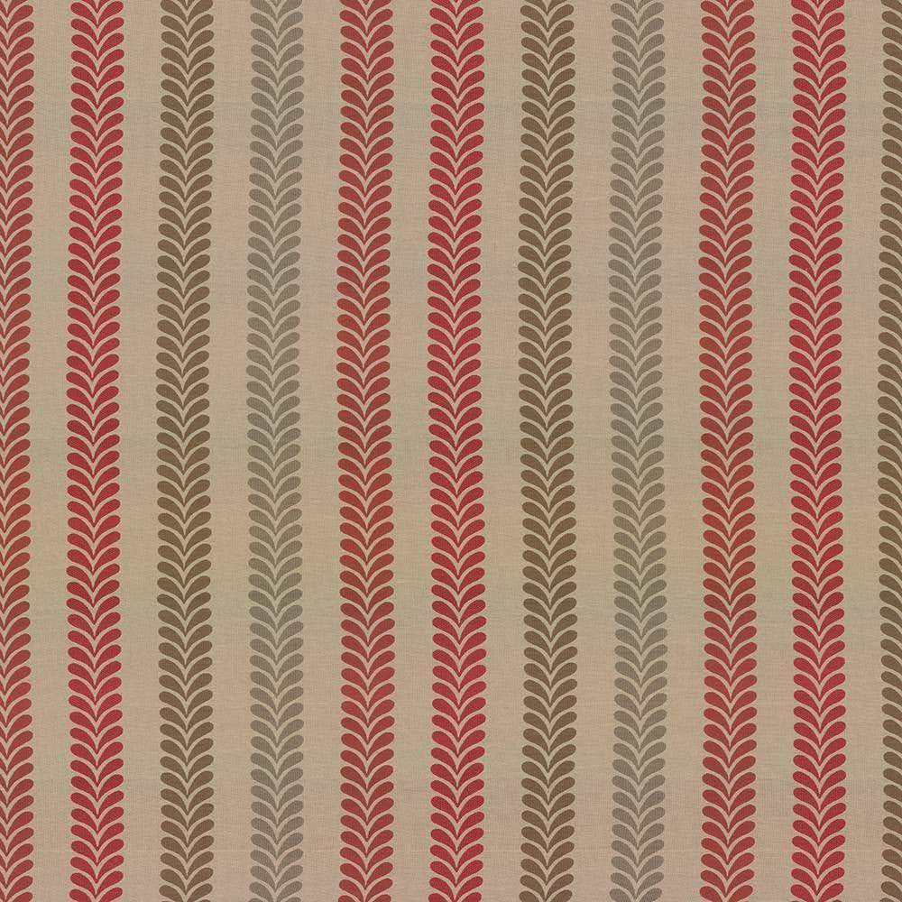 Hedgerow Stripe Cranberry by Kasmir Fabric 1418 100% Polyester CHINA Not Tested H: 14 7/8 inches, V:7/8 inches 59 - 60 - Fabric Carolina - Kasmir