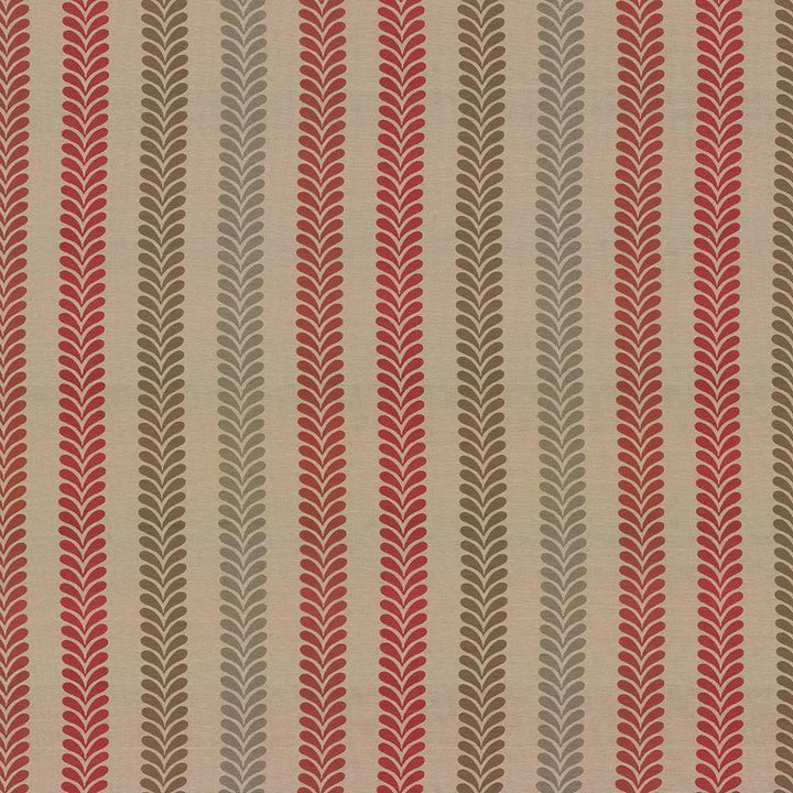 Hedgerow Stripe Cranberry by Kasmir Fabric 1418 100% Polyester CHINA Not Tested H: 14 7/8 inches, V:7/8 inches 59 - 60 - Fabric Carolina - Kasmir