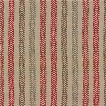 Hedgerow Stripe Cranberry by Kasmir Fabric 1418 100% Polyester CHINA Not Tested H: 14 7/8 inches, V: 7/8 inches 59 - 60 - Fabric Carolina - Kasmir
