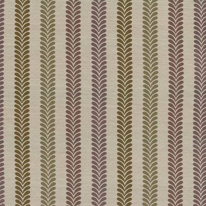 Hedgerow Stripe Mulberry by Kasmir Fabric 1418 100% Polyester CHINA Not Tested H: 14 7/8 inches, V:7/8 inches 59 - 60 - Fabric Carolina - Kasmir