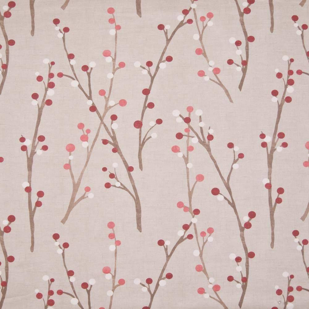 Hidcote Cherry by Kasmir Fabric 1387 100% Cotton TURKEY Not Tested H: 27 inches, V:25 2/8 inches 54 - Fabric Carolina - Kasmir