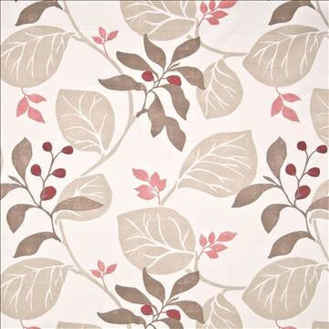 Hidcote Gardens Cherry by Kasmir Fabric 1387 100% Cotton TURKEY Not Tested H: 27 3/8 inches, V: 27 2/8 inches 54 - Fabric Carolina - Kasmir