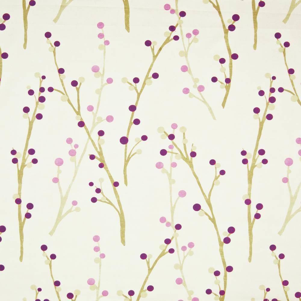 Hidcote Plum by Kasmir Fabric 1387 100% Cotton TURKEY Not Tested H: 27 inches, V:25 2/8 inches 54 - Fabric Carolina - Kasmir