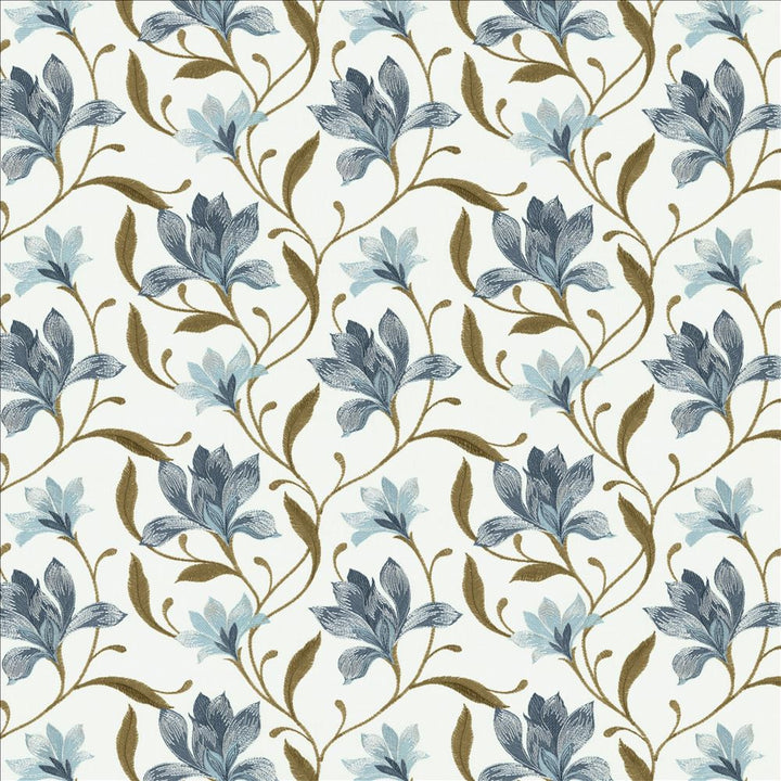 Hidden Gem Navy by Kasmir Fabric 5143 70% Polyester
30% Cotton
 INDIA </p><p>Repeat: Horizontal: 12 7/8 inches and Vertical: 9 4/8 inches 54 - Fabric Carolina -