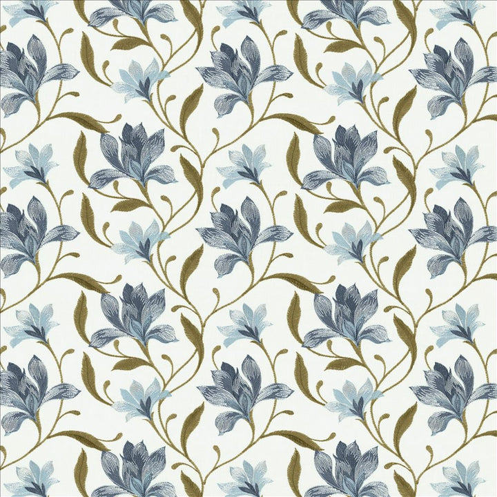 Hidden Gem Navy by Kasmir Fabric 5143 70% Polyester
30% Cotton
 INDIA Not Tested Horizontal: 12 7/8 inches and Vertical: 9 4/8 inches 54 - Fabric Carolina -