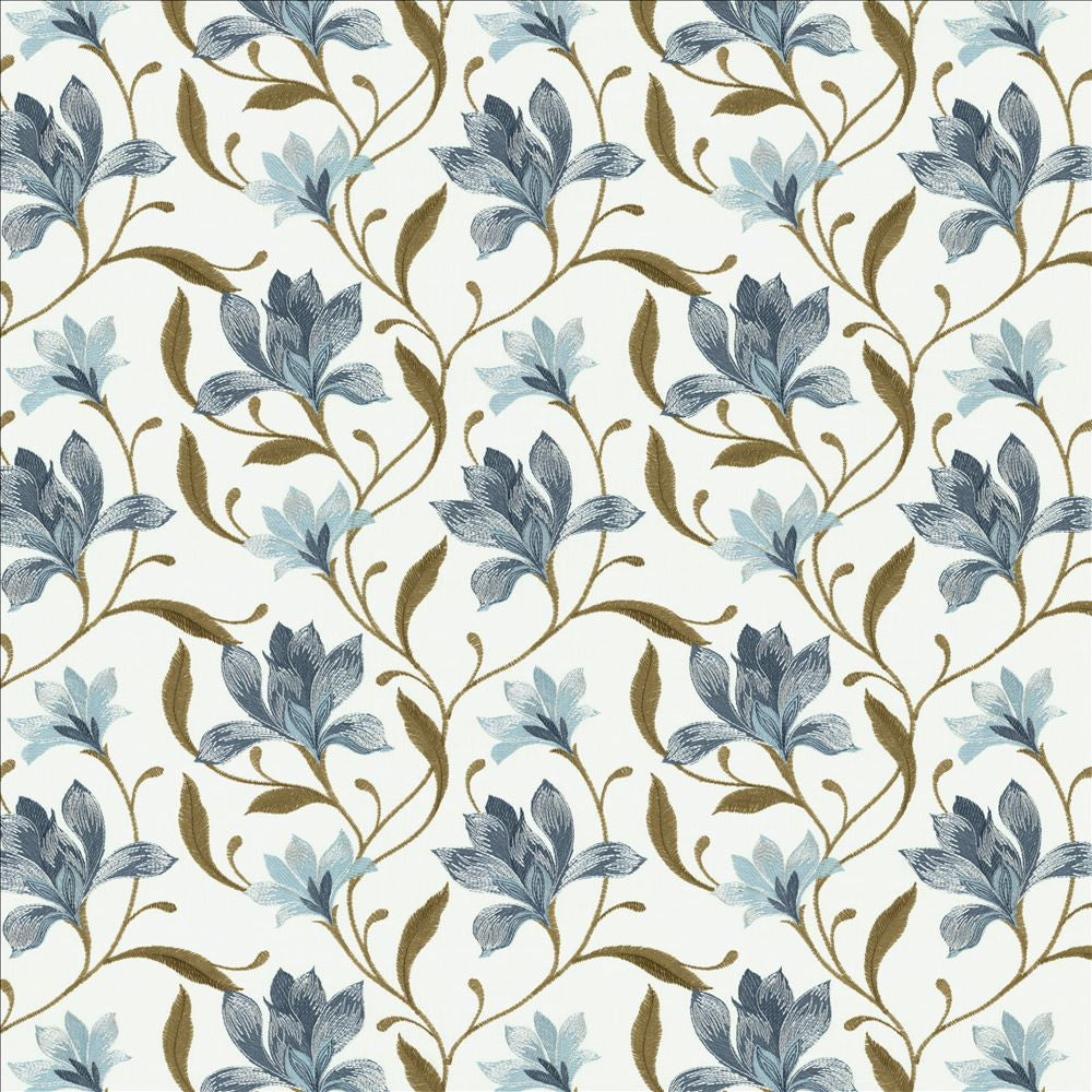 Hidden Gem Navy by Kasmir Fabric 5143 70% Polyester
30% Cotton
 INDIA </p><p>Repeat: Horizontal: 12 7/8 inches and Vertical: 9 4/8 inches 54 - Fabric Carolina -