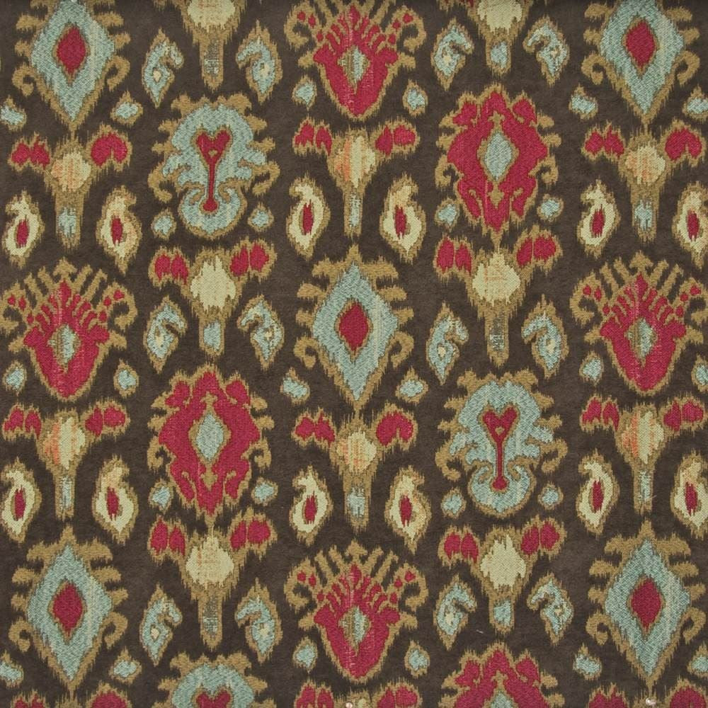 High Chaparral Chocolate  by Kasmir Fabric See sample 71% Polyester
29% Rayon
 CHINA 19,000 Wyzenbeek Double Rubs </p><p>Repeat: Horizontal: 28 4/8 inches and Vertical: 28 4/8 inches 52  - Fabric Carolina -