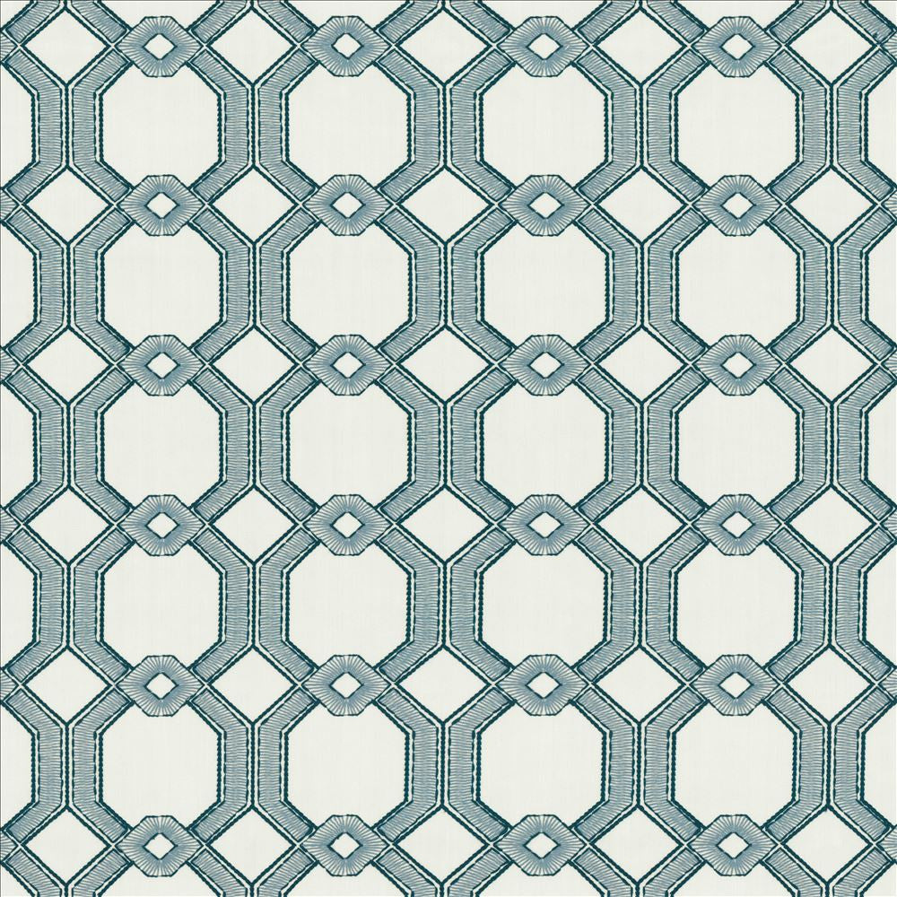 High Line Delft  by Kasmir Fabric See sample 100% Polyester
 INDIA Not Tested </p><p>Repeat: Horizontal: 6 6/8 inches and Vertical: 6 4/8 inches 54  - Fabric Carolina -