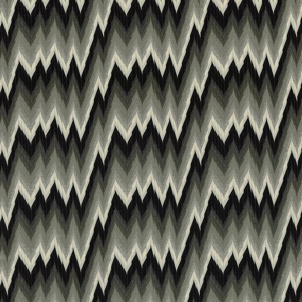 Himalaya Flame Charcoal by Kasmir Fabric 1416 73% Polyester 27% Polypropylene CHINA 25,000 Wyzenbeek Double Rubs H: 14 4/8 inches, V:10 inches 54 - 59 - Fabric Carolina - Kasmir