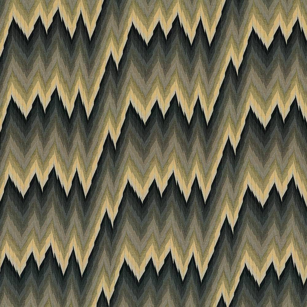 Himalaya Flame Sunburst by Kasmir Fabric 1416 73% Polyester 27% Polypropylene CHINA 25,000 Wyzenbeek Double Rubs H: 14 4/8 inches, V:10 inches 54 - 59 - Fabric Carolina - Kasmir