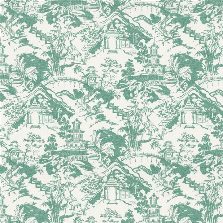 Himari Toile Seafoam  by Kasmir Fabric See sample 100% Cotton
 SPAIN 30,000 Wyzenbeek Double Rubs </p><p>Repeat: Horizontal: 27 inches and Vertical: 27 inches 54  - Fabric Carolina -