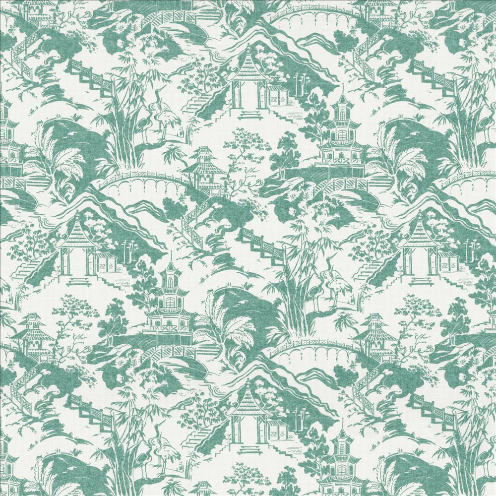 Himari Toile Seafoam by Kasmir Fabric 1464 100% Cotton
 SPAIN </p><p>Repeat: Horizontal: 27 inches and Vertical: 27 inches 54 - Fabric Carolina -