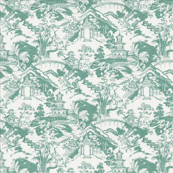 Himari Toile Seafoam by Kasmir Fabric 1464 100% Cotton
 SPAIN </p><p>Repeat: Horizontal: 27 inches and Vertical: 27 inches 54 - Fabric Carolina -