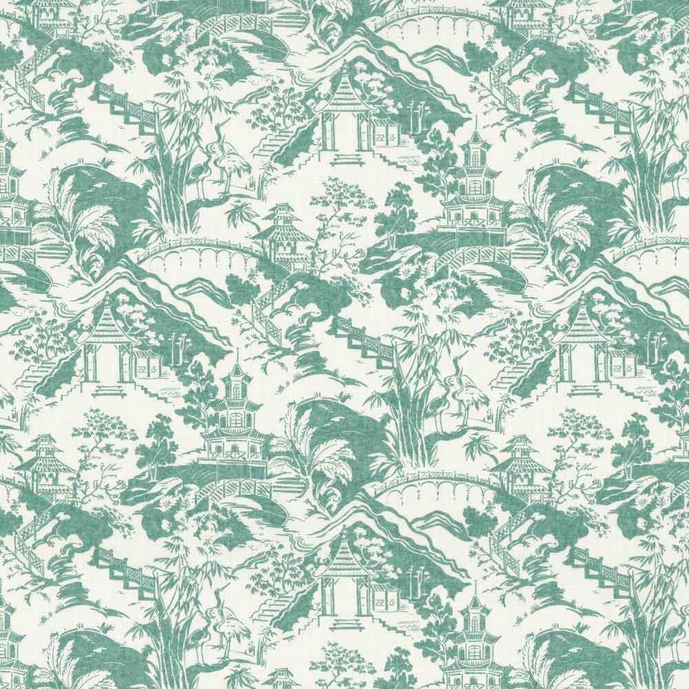 Himari Toile Seafoam by Kasmir Fabric 1464 100% Cotton
 SPAIN </p><p>Repeat: Horizontal: 27 inches and Vertical: 27 inches 54 - Fabric Carolina -