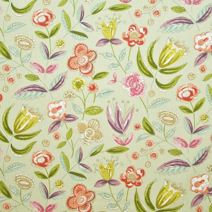 Hipster Floral Fennel by Kasmir Fabric 1401 100% Cotton USA 15,000 Wyzenbeek Double Rubs Horizontal: 54 inches and Vertical: 27 inches 54 - Fabric Carolina -