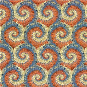Hipster Vortex Blue Salsa by Kasmir Fabric
